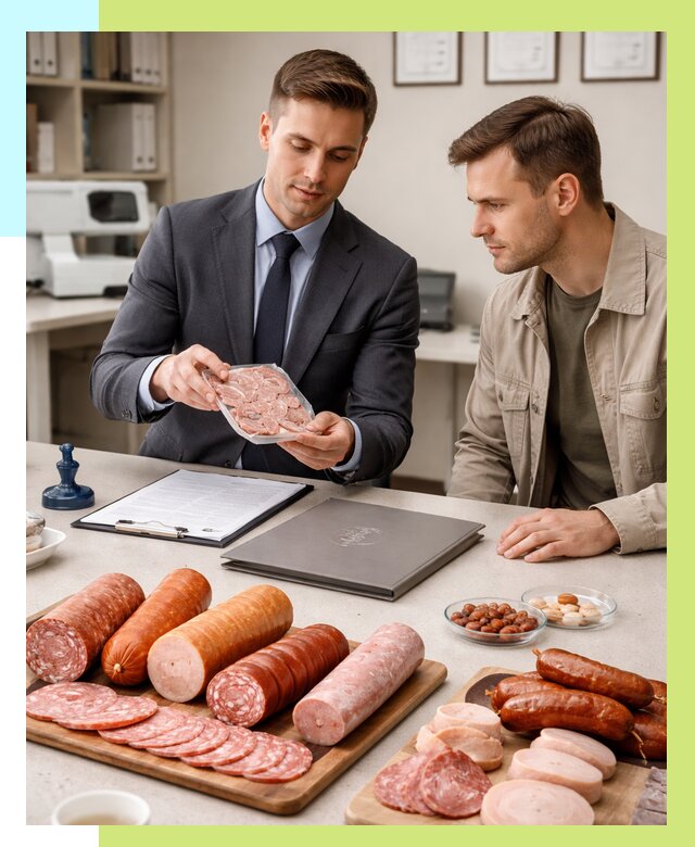 Сертификация колбасных изделий в Похвистневе от 7689 р. | Алешин-Пхв