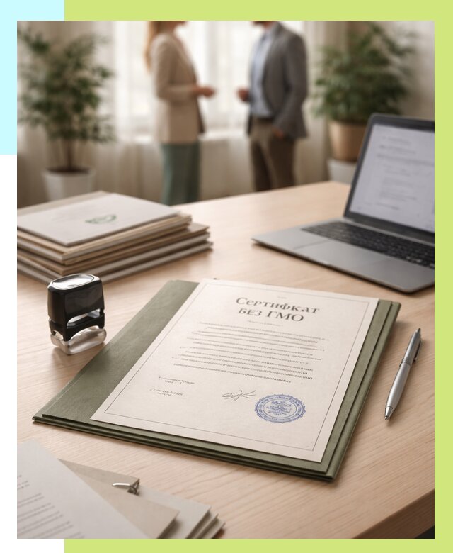 Сертификат без ГМО в Похвистневе от 7689 р. оформить срочно Алешин-Пхв